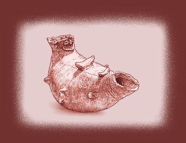 sketch of jomon pottery "jomon pottery" 手描き 縄文の器